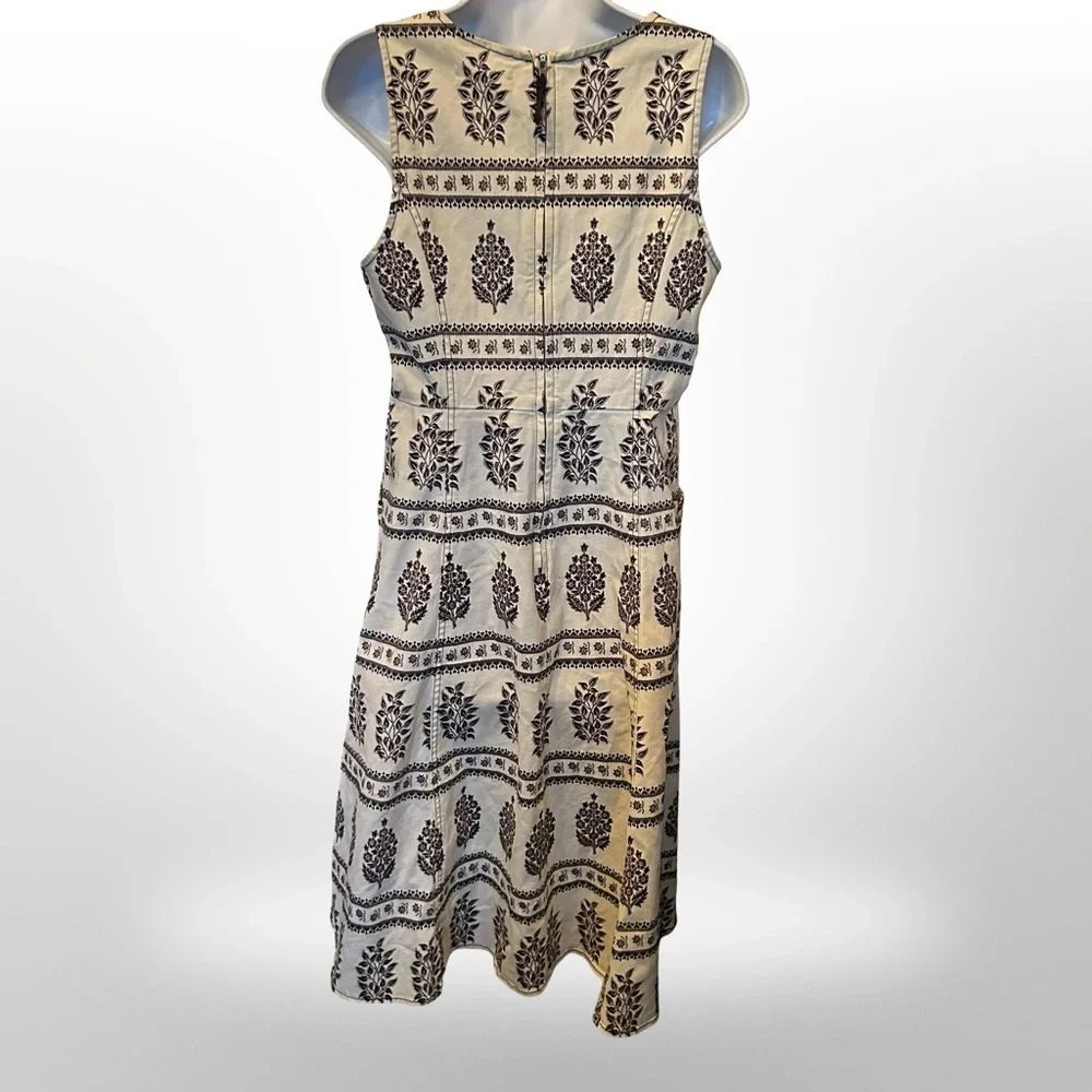 Anthropologie Brown and White Floral Dress - Picture 4 of 10